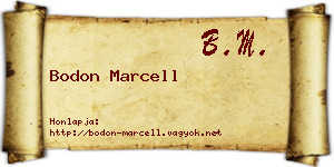 Bodon Marcell névjegykártya
