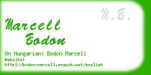 marcell bodon business card